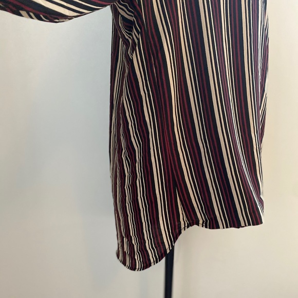 Anthropologie Pleione Wrap Blouse Stripped Medium - Picture 6 of 12